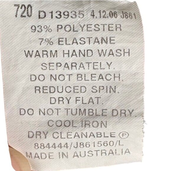 Jane Lamerton (Australia) True Wrap Dress w/Collar Geo Print - Black/Ivory - 12 - Picture 10 of 11